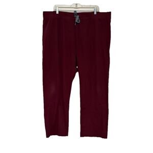 Figs Scrub Pants Womens XXL Burgundy Livingston Basic Bottom Nursing Medical